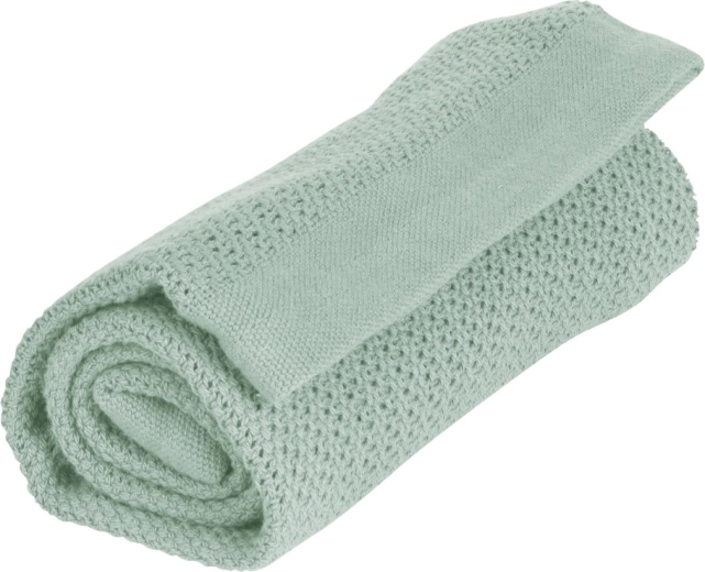 Vinter & Bloom kocyk Soft Grid Organic szałwiowa zieleń