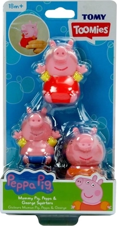 TOMY figurki kąpielowe Świnka Peppa (3 szt.)