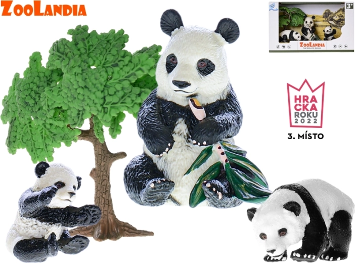 Zoolandia panda z młodymi i akcesoriami