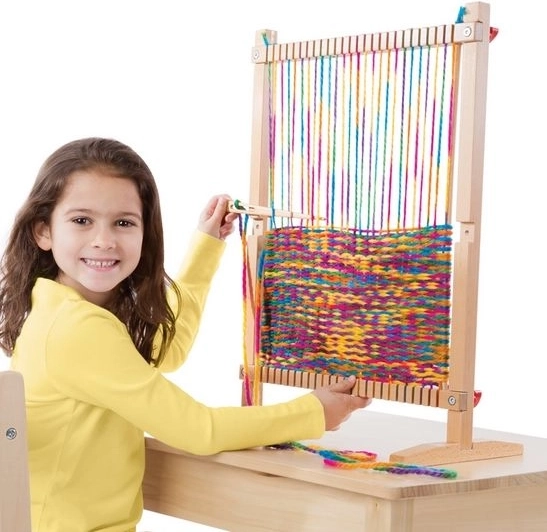 Drewniane krosno dla dzieci