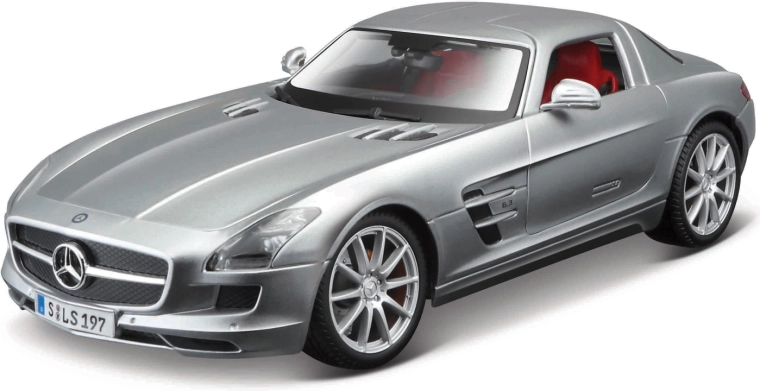 Maisto Mercedes-Benz SLS AMG srebrny model 1:18