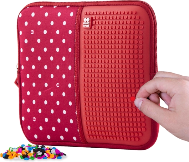 Kreatywne etui XL Pixie Crew na drobiazgi, czerwone w białe kropki
