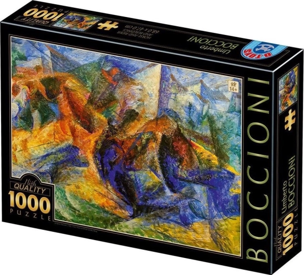 Puzzle Koń i jeździec i budynki 1000 elementów