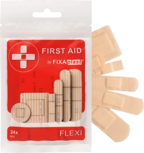 Fixaplast First Aid Flexi Mix elastyczne plastry 24 szt.