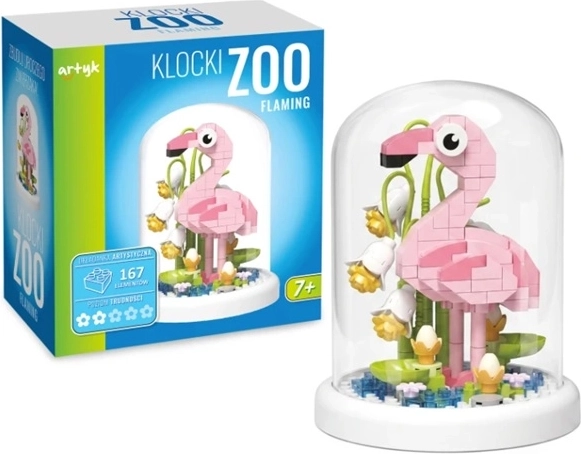 Zestaw konstrukcyjny Klocki ZOO flaming w kopule