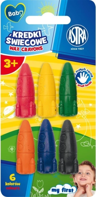 Kredki woskowe dla najmłodszych 6 szt. Astra Baby