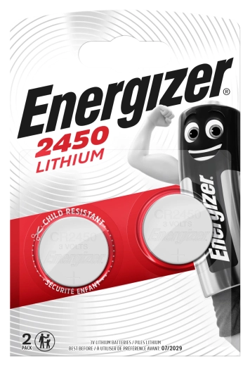 Energizer CR2450 litowe baterie guzikowe 3 V, opakowanie 2 szt.