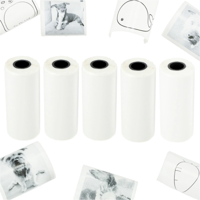 Termopapier do mini drukarki samoprzylepne rolki zamienne