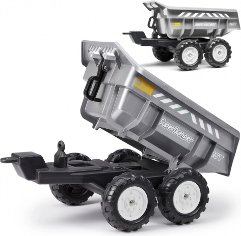 Przyczepa Super Dumper czterokołowa szara