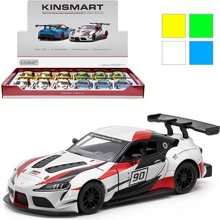 Toyota GR Supra Racing Concept – metalowy model auta 1:36 z napędem pull-back