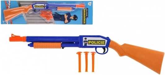 Plastikowy pistolet na przyssawki 48 cm z trzema nabojami