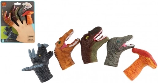 Pacynki na palce Dinozaury - zestaw 5 sztuk