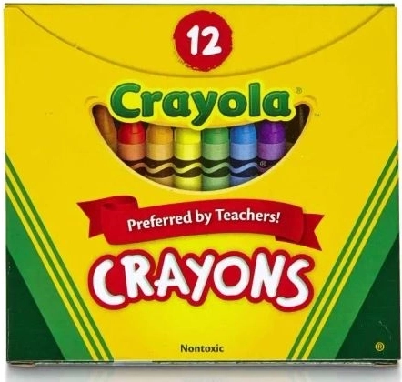 Bezpieczne kredki woskowe Crayola w żywych kolorach - 12 szt.