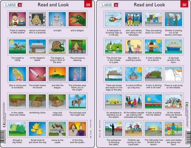 Puzzle angielski – dłuższe zdania, 20 elementów