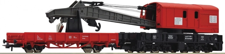 Roco wagon dźwigowy z wagonem ochronnym DB AG, H0