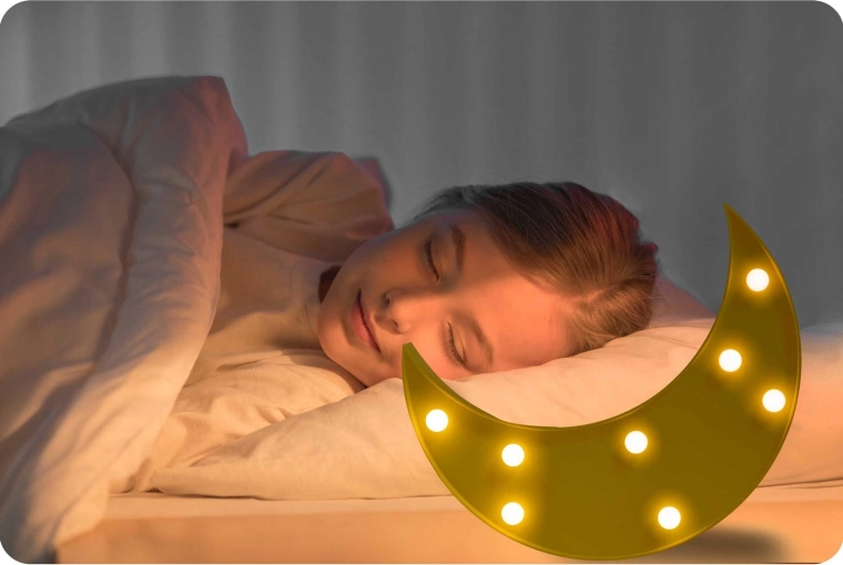 Delikatne i kojące światło LED dla spokojnego snu
