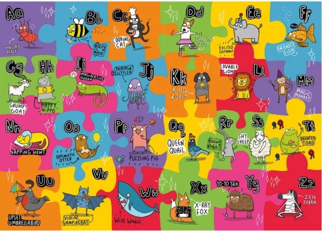 Gibsons duże puzzle podłogowe nietypowy alfabet dla dzieci