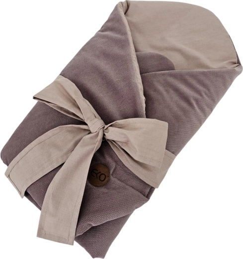 EKO bawełniany rożek Velvet z wyjmowaną wkładką kokosową i kokardą dark pink 75 × 75 cm