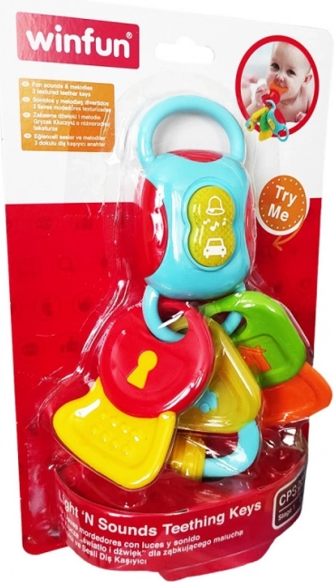 Gryzak-grzechotka kluczyki ze światłami i dźwiękami