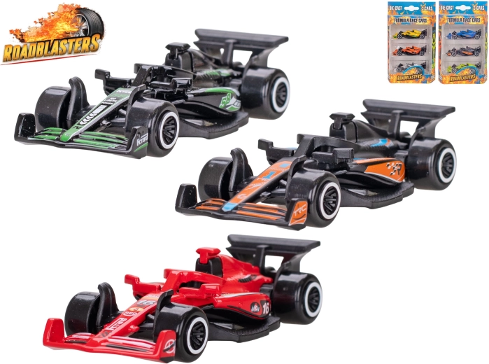 Metalowe bolidy Roadblasters 7,5 cm - 3 szt.
