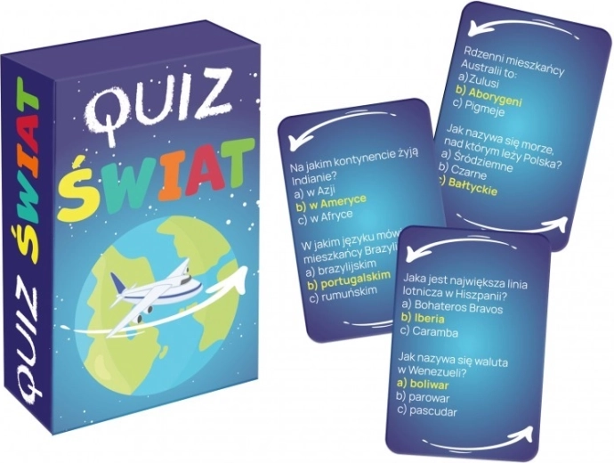 Mini quizowa gra karciana Świat