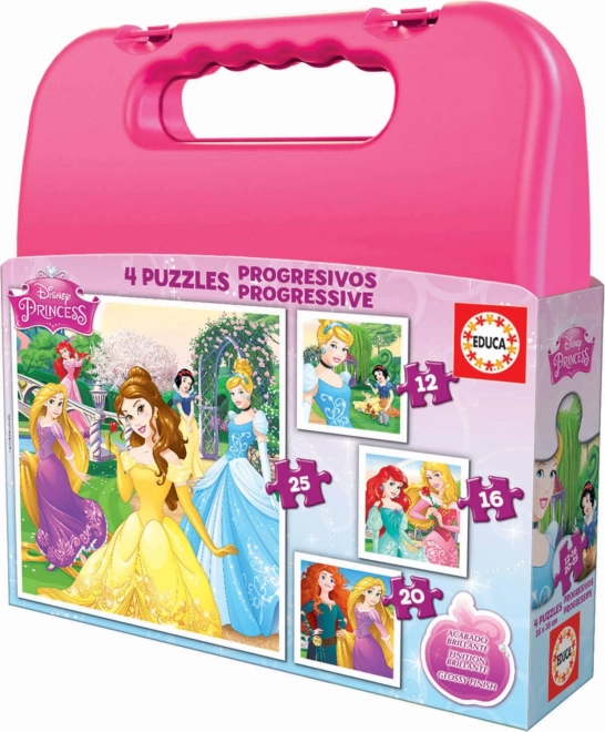 Puzzle w kuferku Disney Księżniczki 4w1