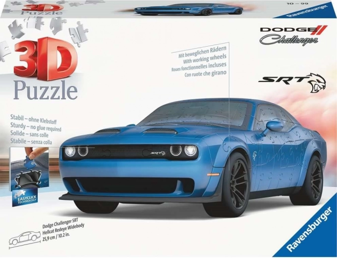 Ravensburger łamigłówka 3D – Dodge Challenger SRT Hellcat Widebody (163 elementów)