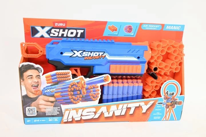 Blaster ZURU X-Shot Insanity Manic na piankowe strzałki