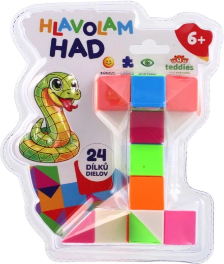 Łamigłówka wąż z 24 elementami w blistrze