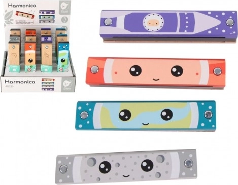 Drewniana dziecięca harmonijka 13 cm