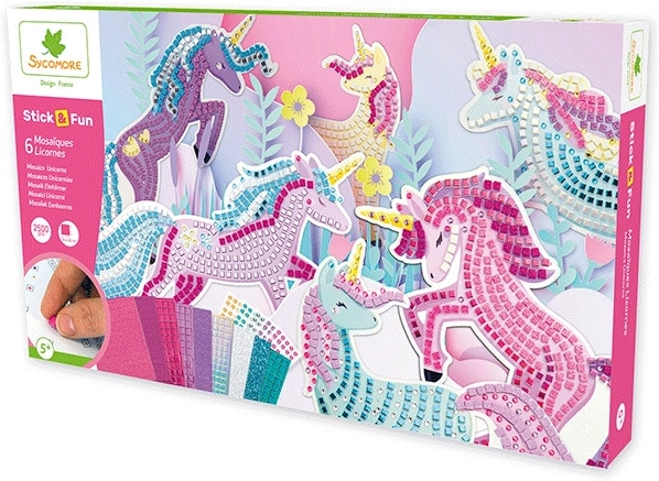 Stick & Fun XXL kreatywny zestaw mozaik – jednorożce