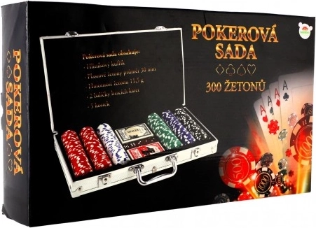 Zestaw pokerowy w aluminiowej walizce 300 szt.
