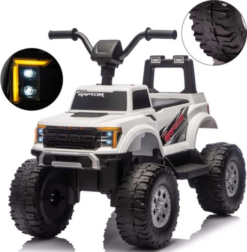 Elektryczny samochodzik Milly Mally Ford F-150 Raptor biały