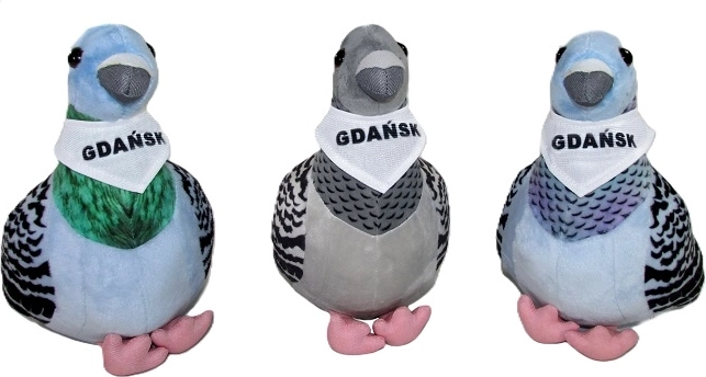 Maskotka miejski gołąb Gdańsk 22 cm
