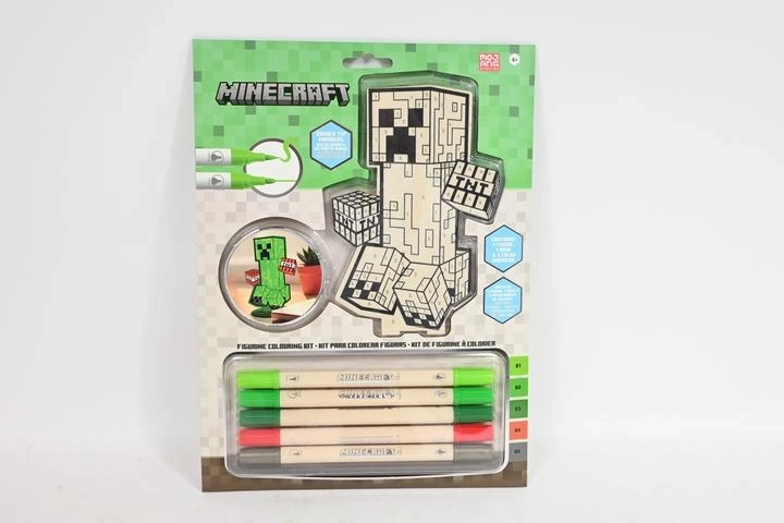 Minecraft kreatywna figurka 2D do kolorowania z 5 akrylowymi markerami