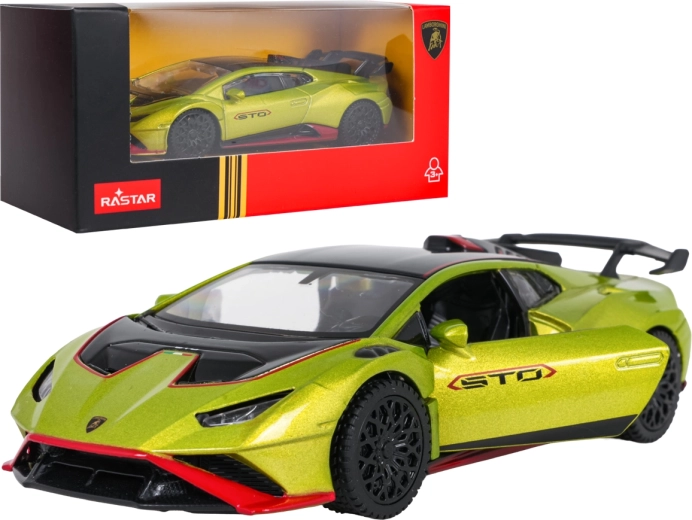 Metalowy model Lamborghini Huracán STO RASTAR w skali 1:43 – Zielony