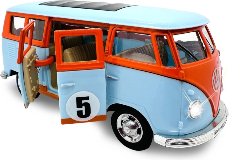 Metalowy model Volkswagen T1 Bulli w skali 1:30, jasnoniebieski