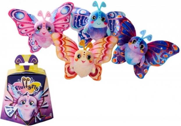 Pluszowy motylek Fluffyfly 12 cm – dmuchane skrzydełka, 4 kolory