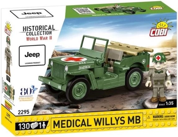 Klocki konstrukcyjne COBI Medical Willys MB (1:35) – 130 elementów
