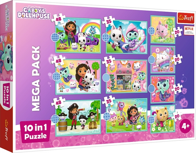 Trefl Puzzle Pro Dzieci Gabi Koci Domek 10 w 1