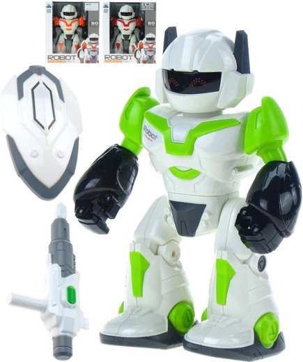 Adar Robot dominator bojowy robot ze bronią i tarczą 24 cm ze światłem i dźwiękiem - 1 sztuka