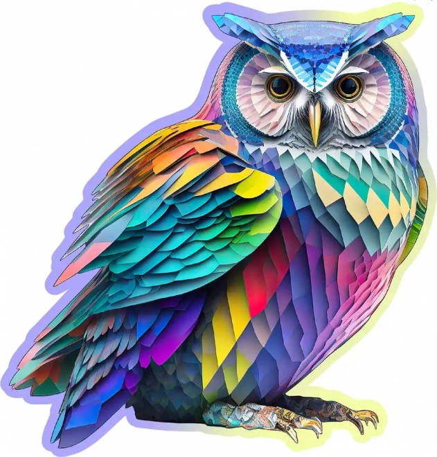 Drewniane puzzle nowoczesna sowa 150 elementów