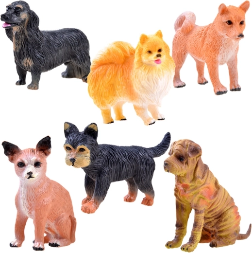 Figurki psów - różne rasy, kolekcja Zwierzęta Domowe