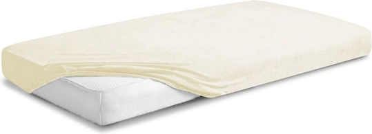 Babymatex premiumowe frotte prześcieradło z gumką ecru 70 × 140 cm