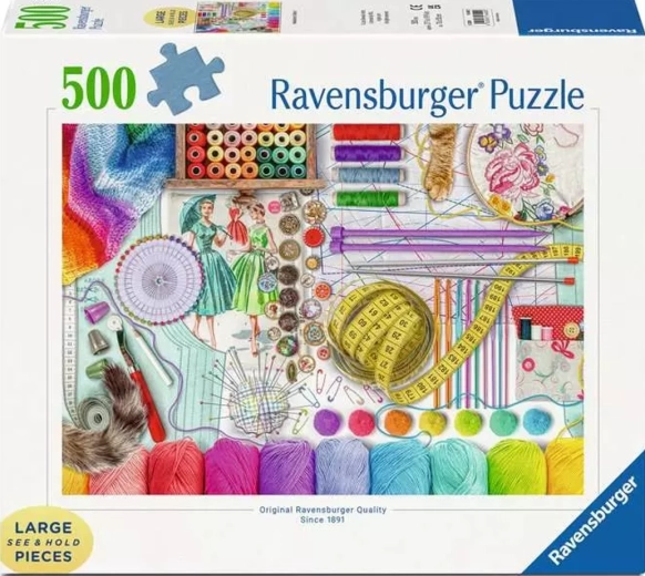 Puzzle Ravensburger Kącik do szycia XXL 500 elementów