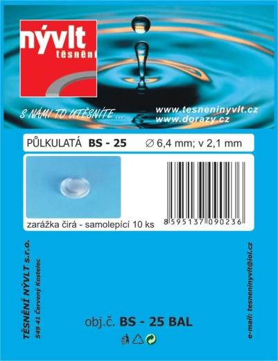 Samoprzylepne przezroczyste półokrągłe odbojniki 6,4 × 2,1 mm, zestaw 10 szt.