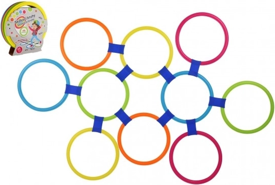 Teddies kolorowe skaczące obręcze ze złączkami, zestaw 10 szt.