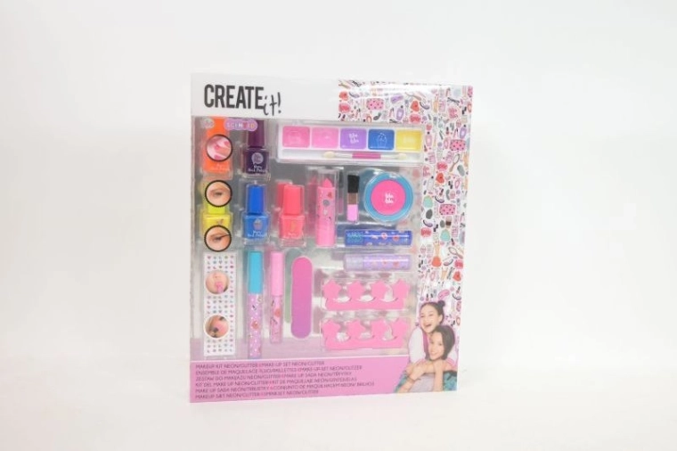 Create it! pudełko z makijażem neon i brokat
