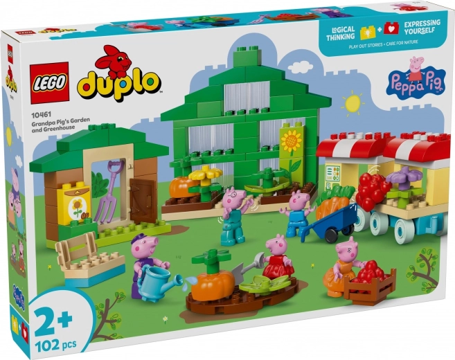 LEGO DUPLO Peppa Pig ogród i szklarnia dziadka Świnki