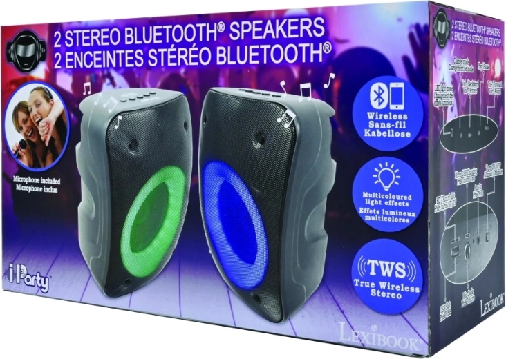 Lexibook iParty zestaw przenośnych głośników Bluetooth z mikrofonem